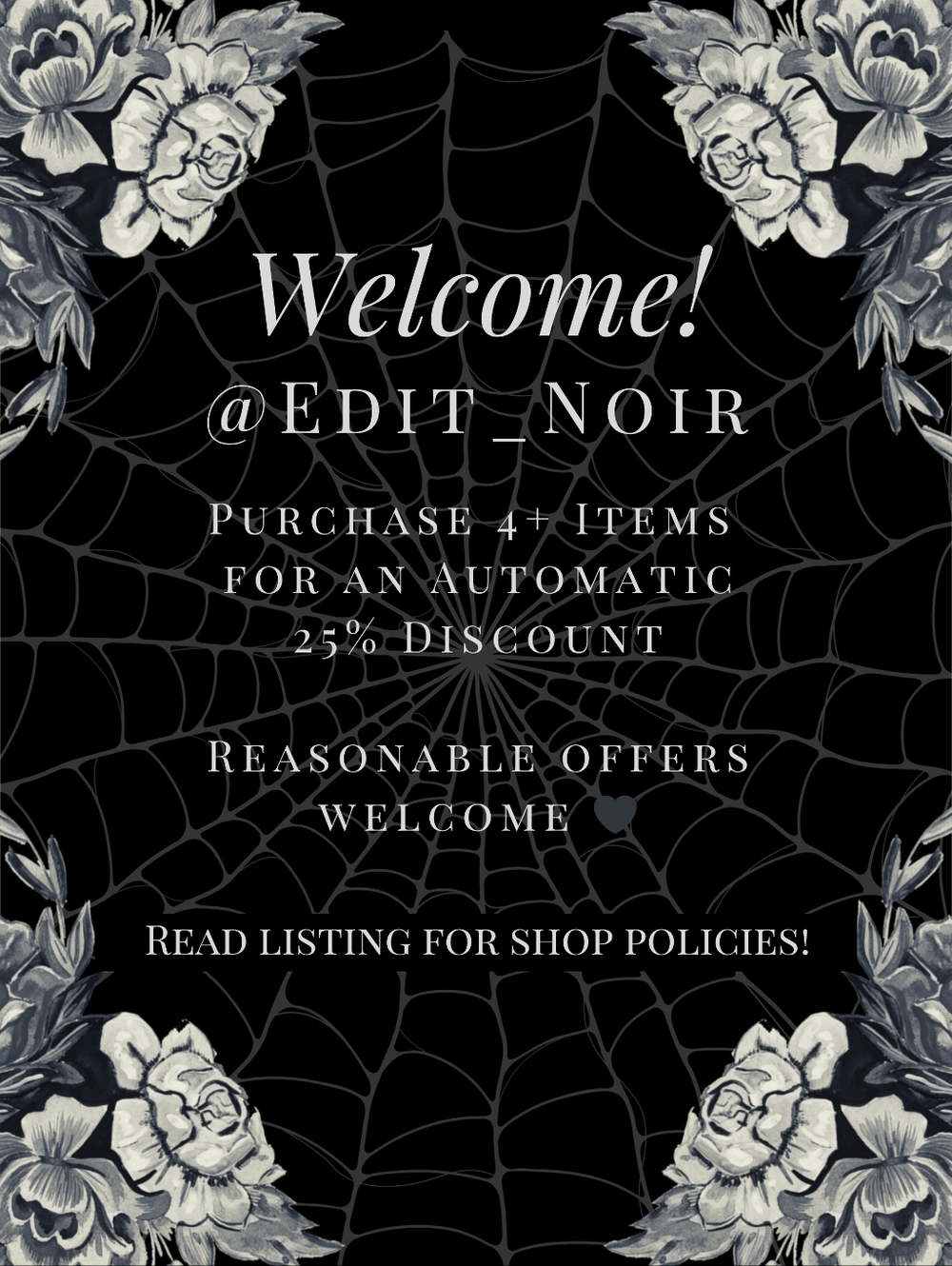 Shop Info & Policies!!